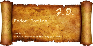 Fedor Dorina névjegykártya